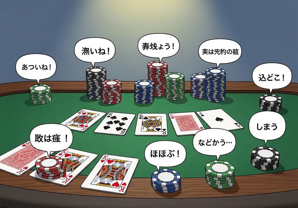 今日はポーカーテーブルで喋らせてみた