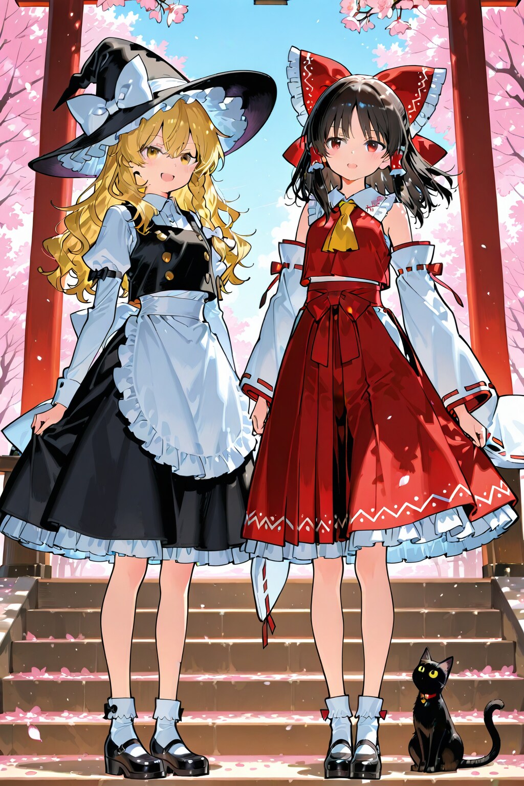 くろニャンコ+レイマリ
