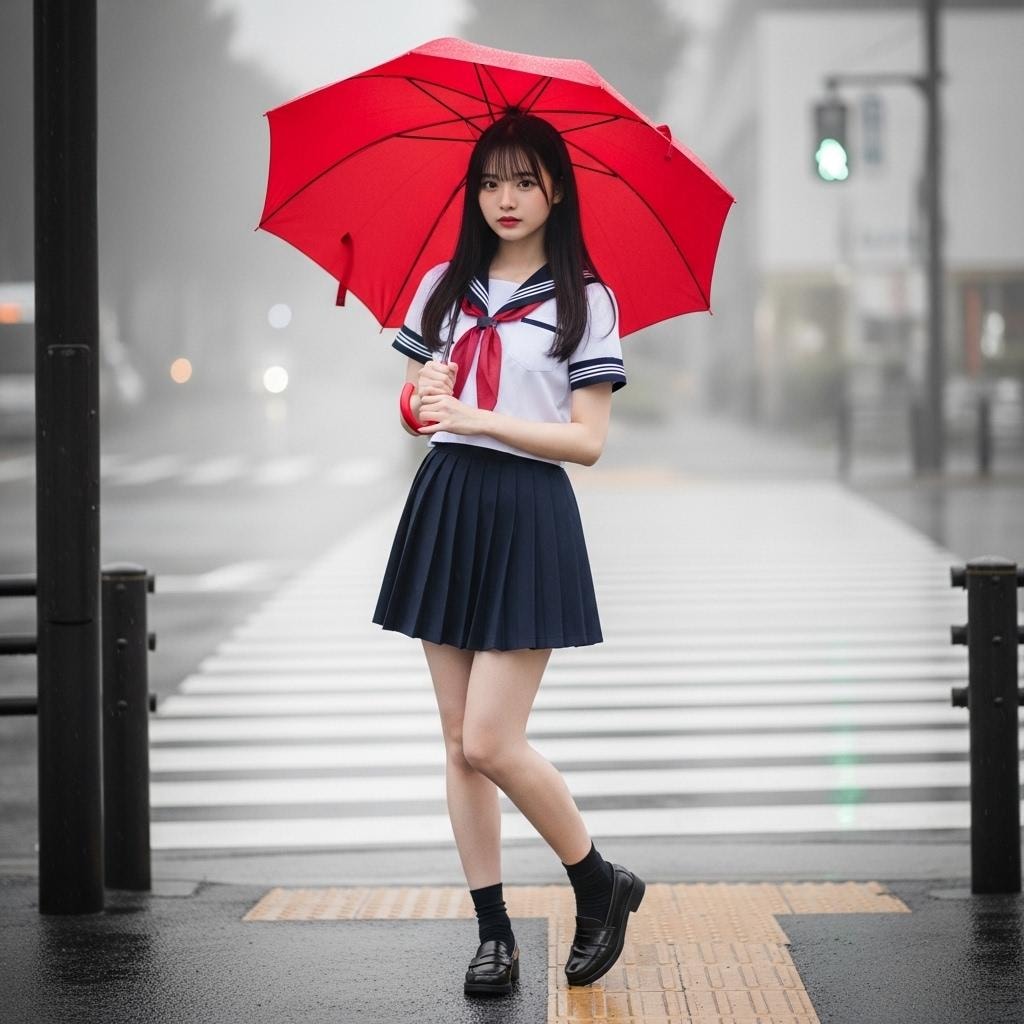 霧雨の中