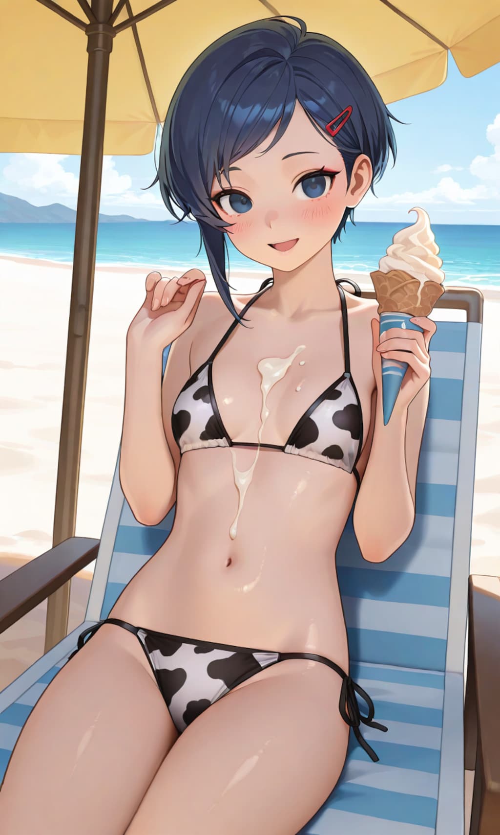 牛ビキニのウチの娘、誰と遊ぶ？【昼】