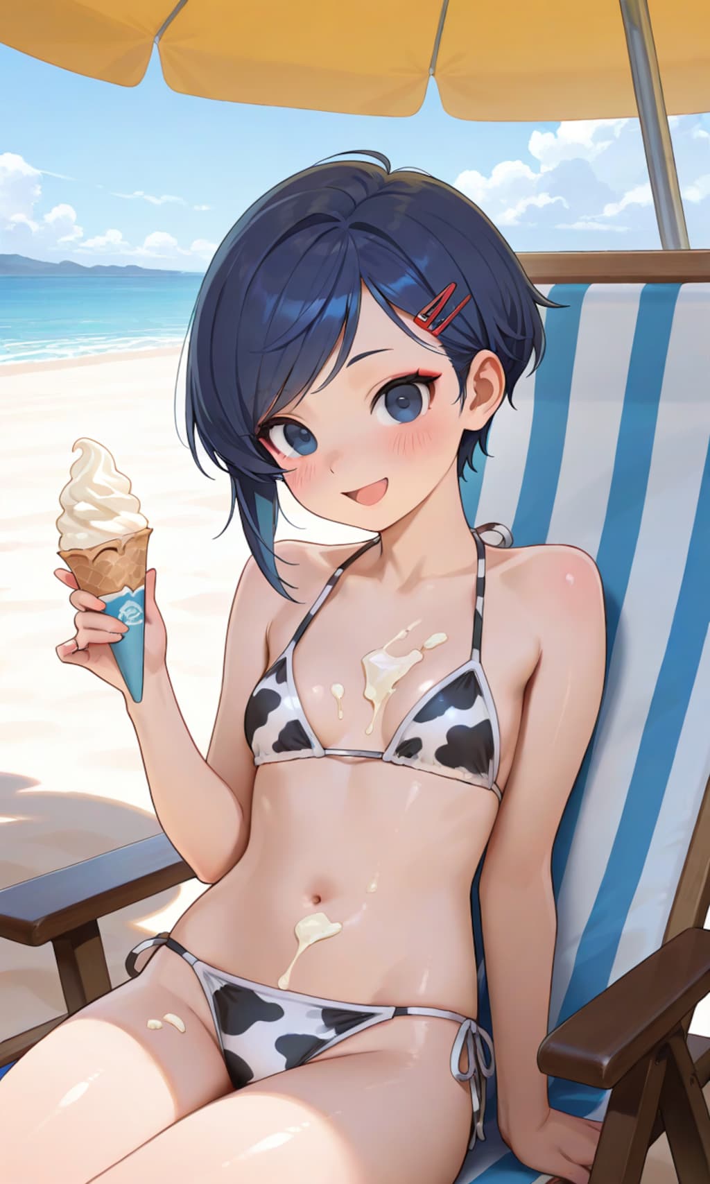 牛ビキニのウチの娘、誰と遊ぶ？【昼】