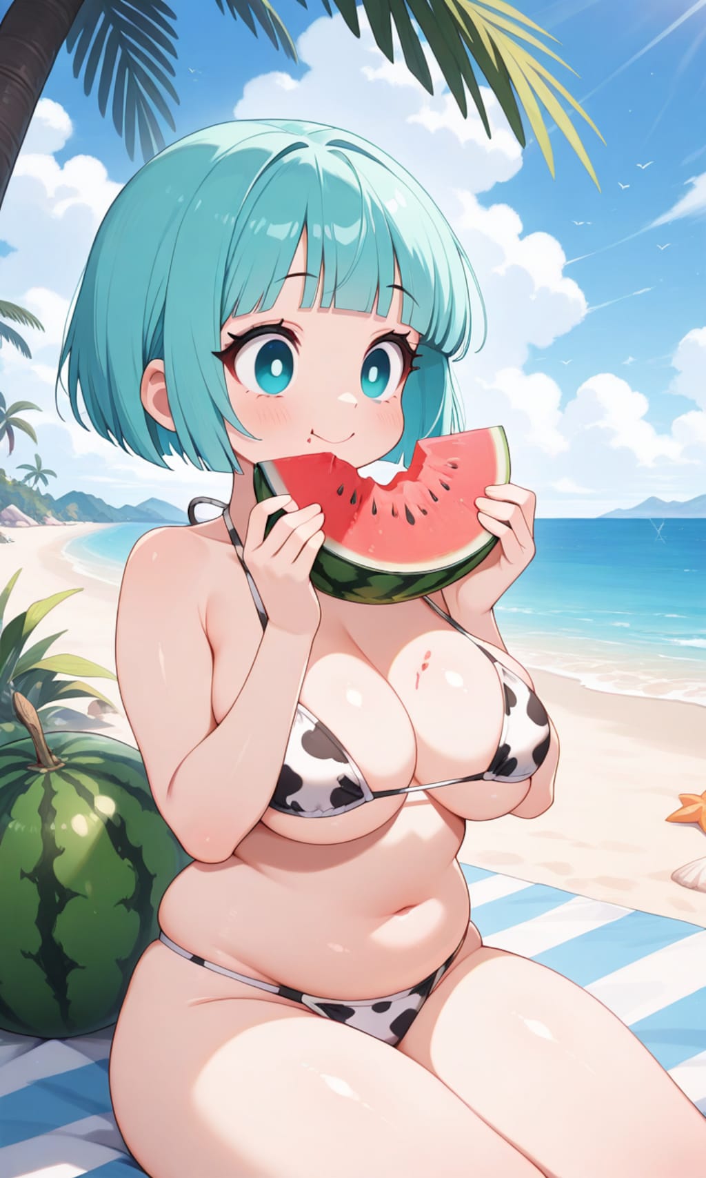 牛ビキニのウチの娘、誰と遊ぶ？【昼】