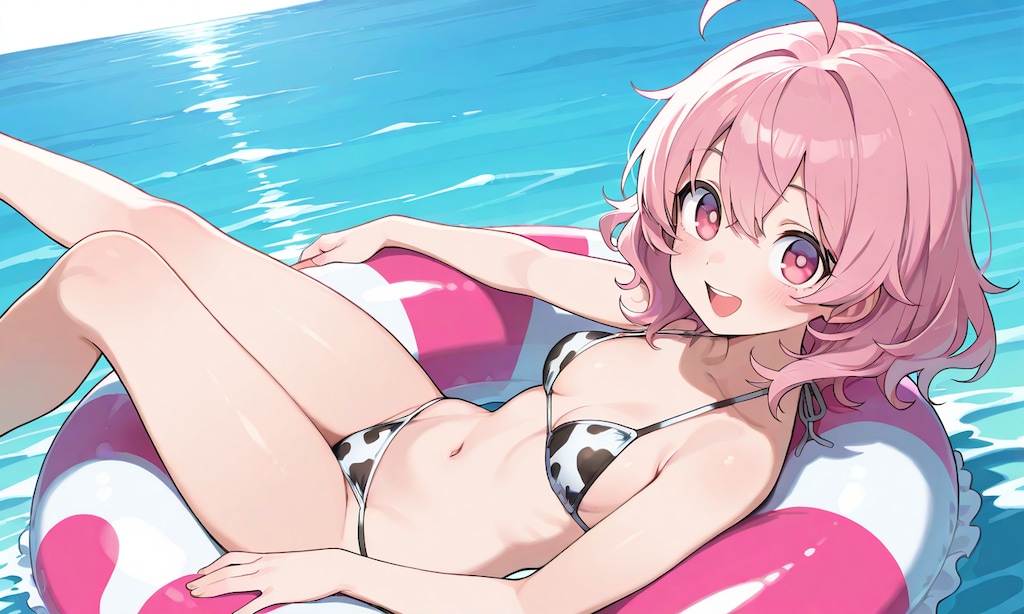 牛ビキニのウチの娘、誰と遊ぶ？【昼】