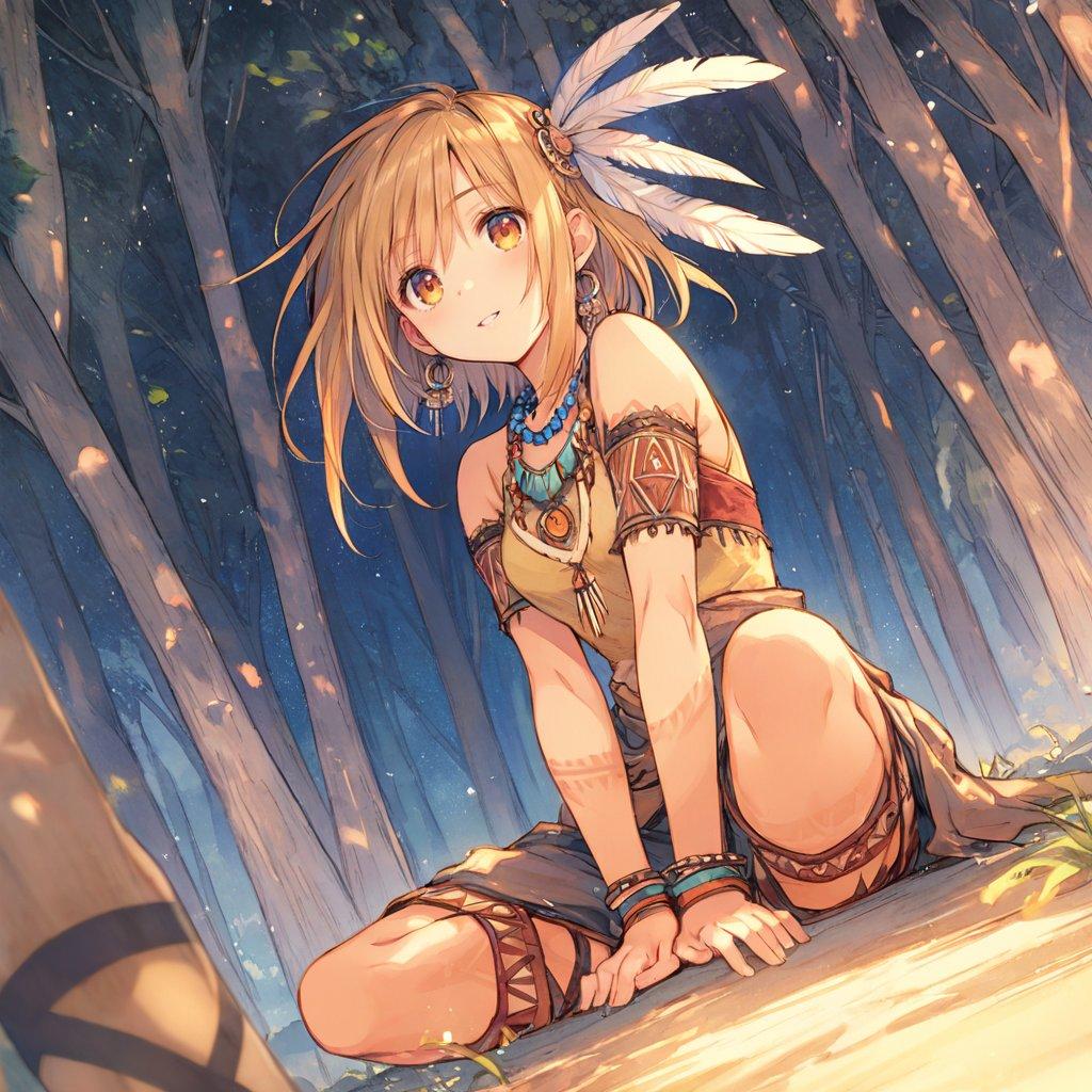 インディアン少女01 | の人気AIイラスト・グラビア