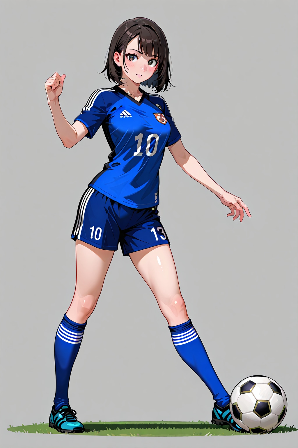 サッカーする女の子