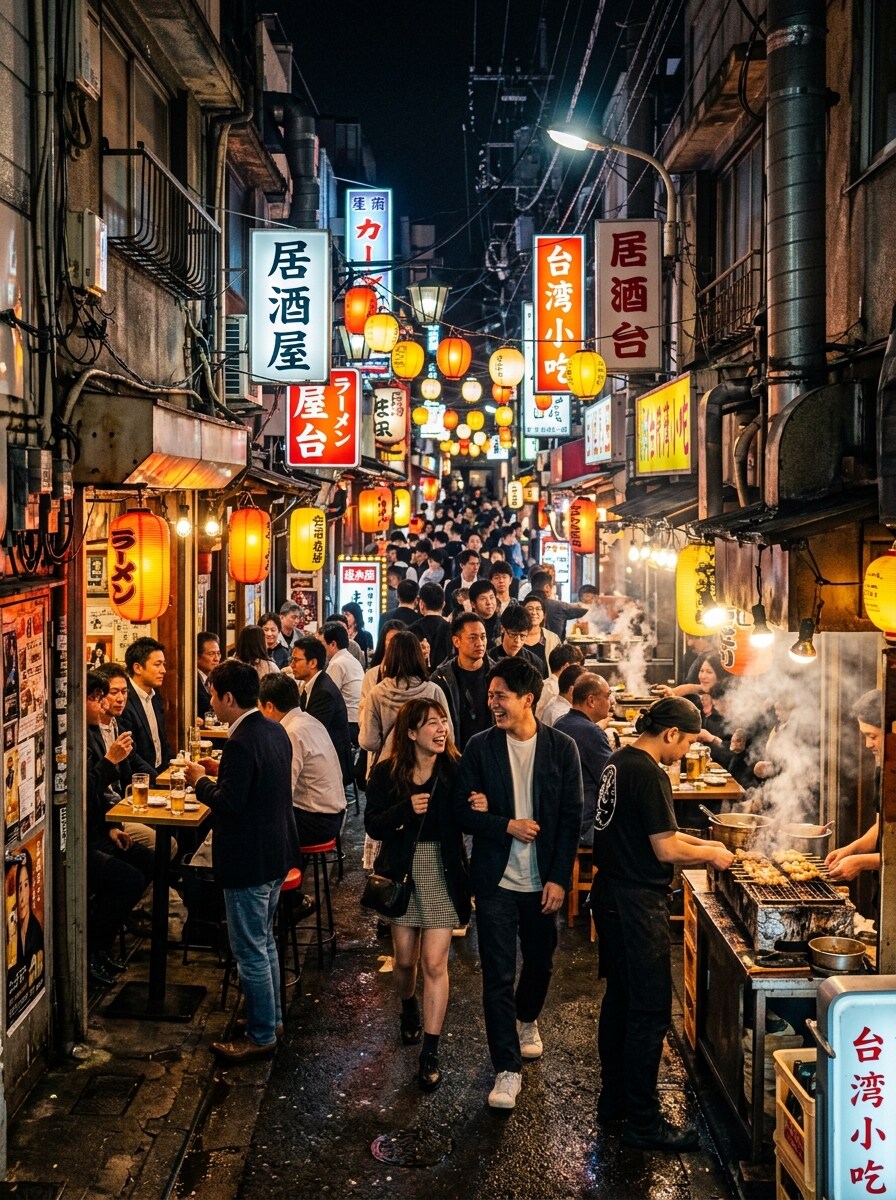 路地裏の賑わい