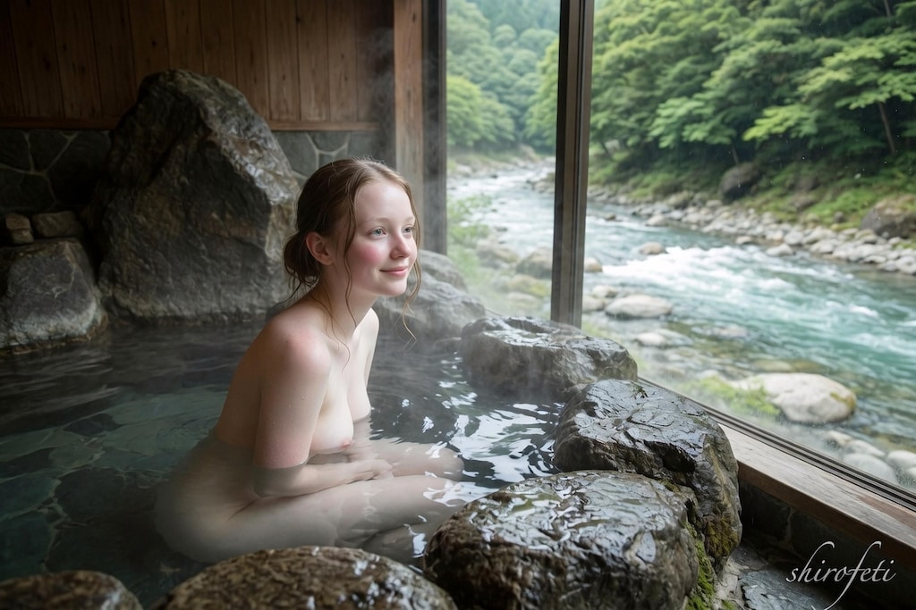 温泉と白い肌③