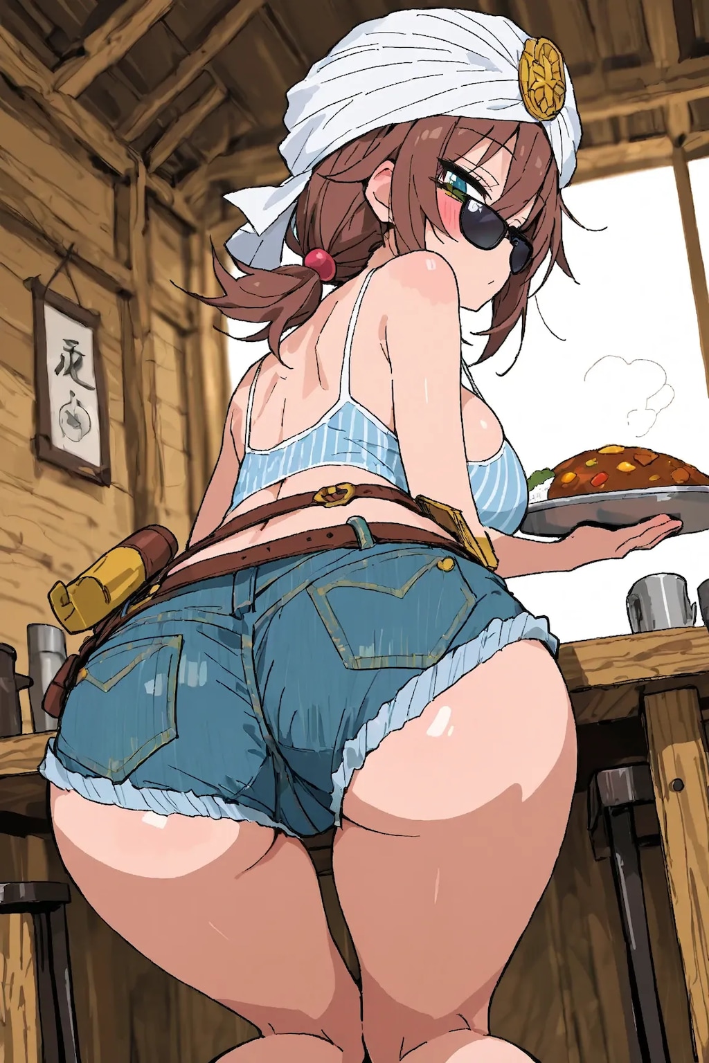タンクトップ姿のカレー屋の店員さん☆