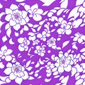 purple pattern.botanical,flower,ivy 6枚目