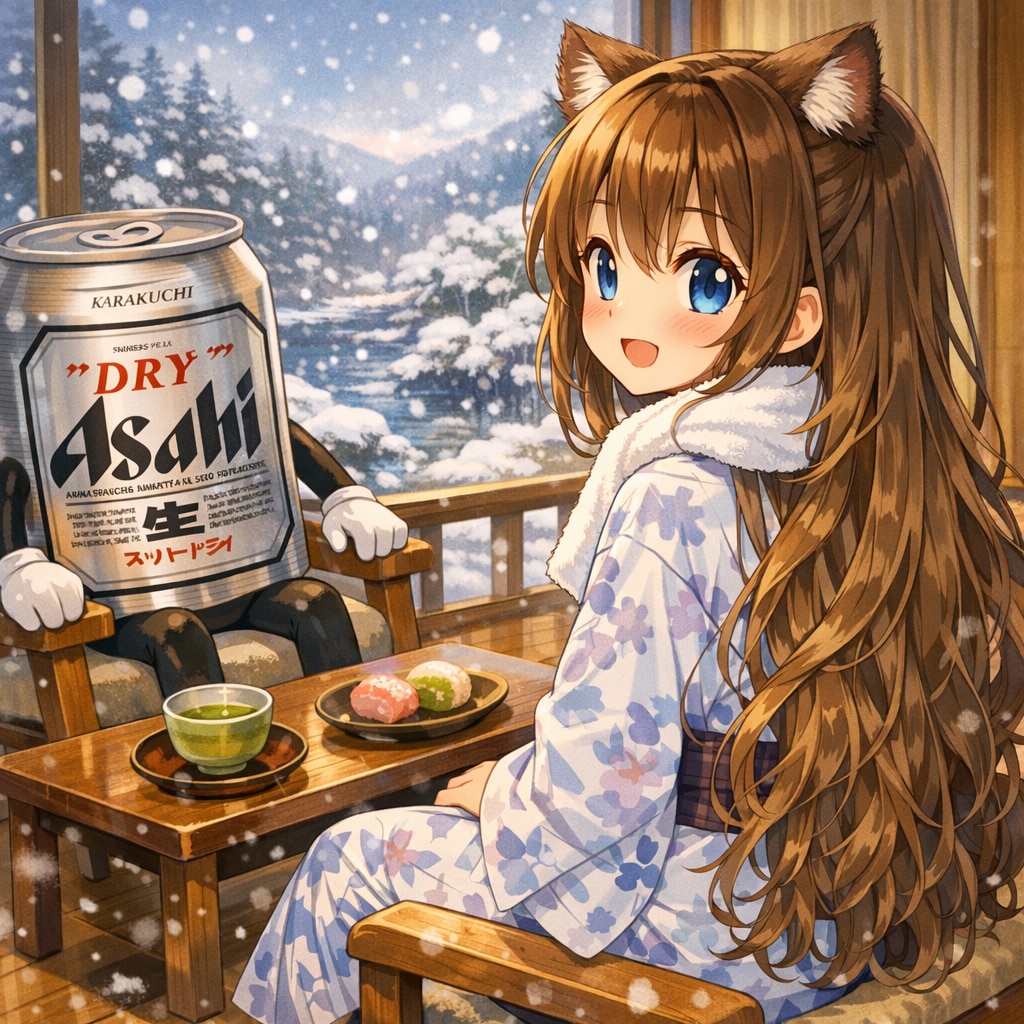 旅館の謎スペースでくつろぐ小さな女の子