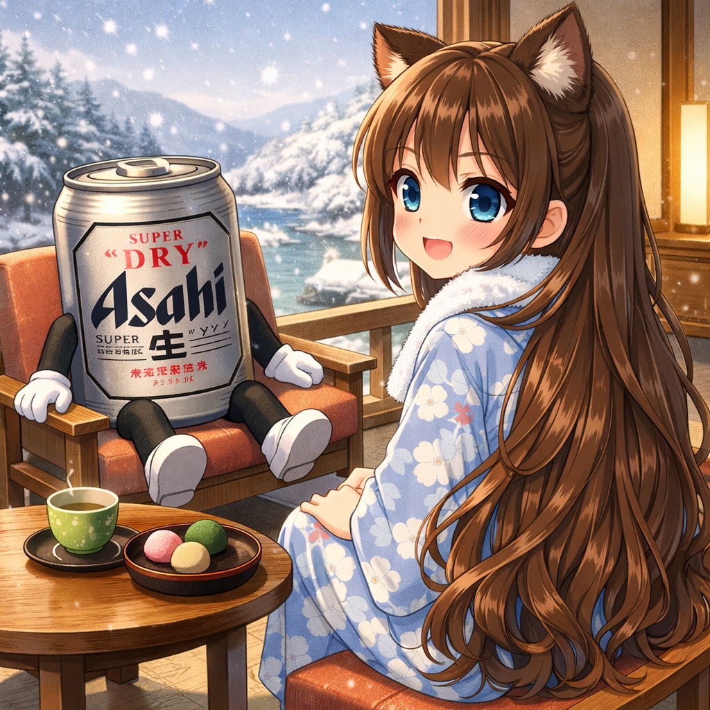 旅館の謎スペースでくつろぐ小さな女の子