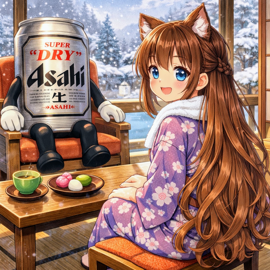 旅館の謎スペースでくつろぐ小さな女の子