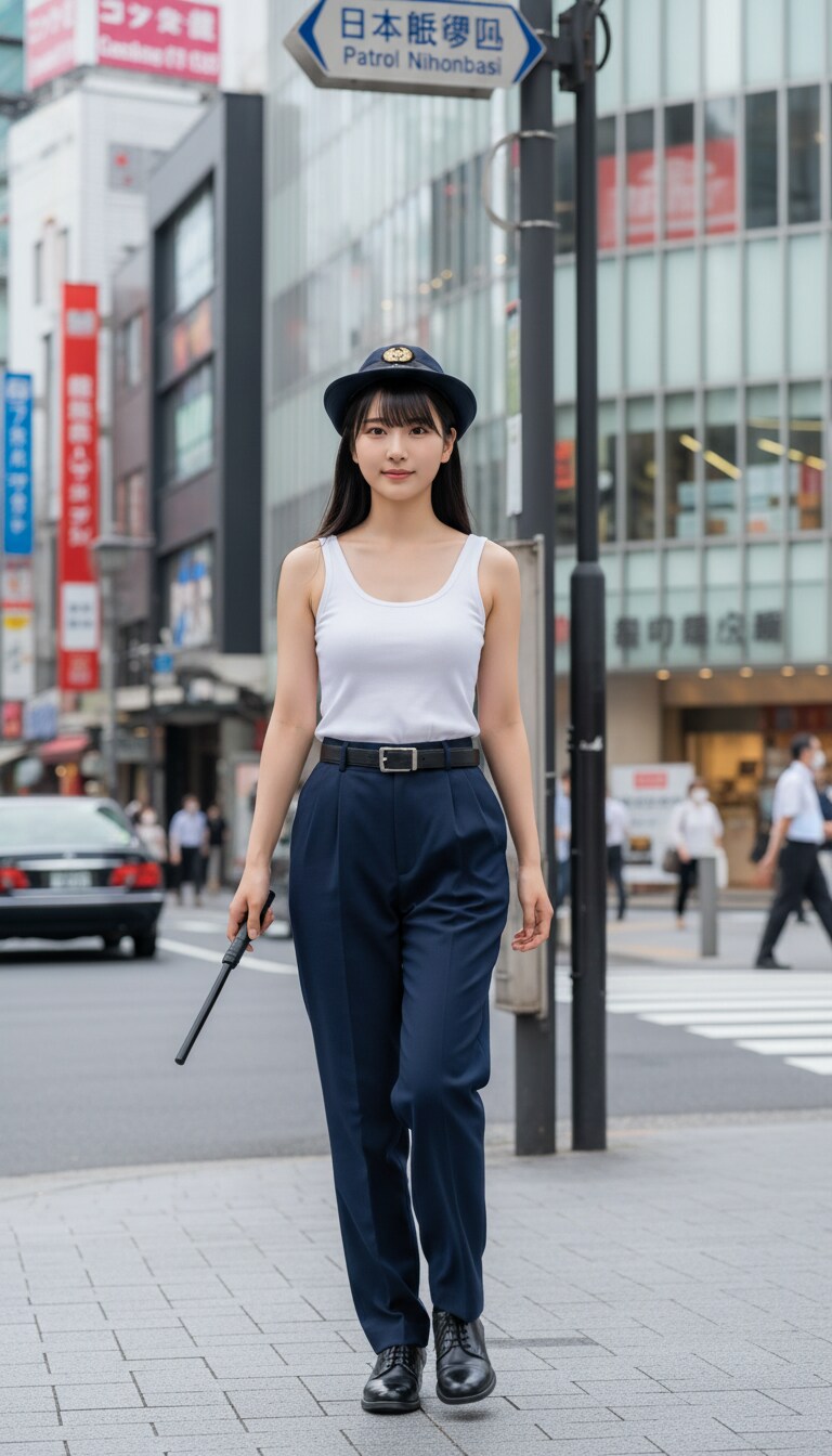 Gemini実写特集　かっこかわいい婦警愛崎咲綺の日本橋パトロール