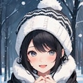 雪と女の子 2枚目