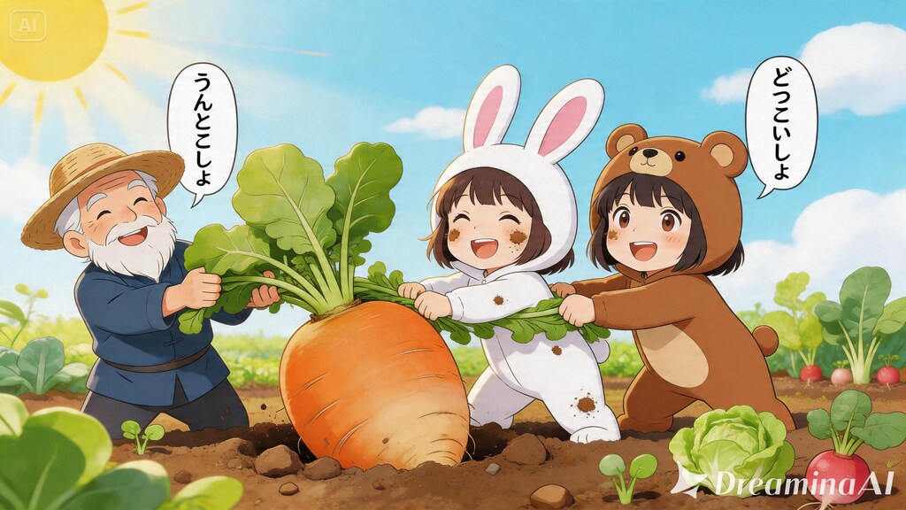 【All0429a】農家の人たちと一緒に無事だった春野菜の収穫をお手伝いをする事にした、みんなで楽しく収穫作業を行った。（モデル: Seedream 5.0）
