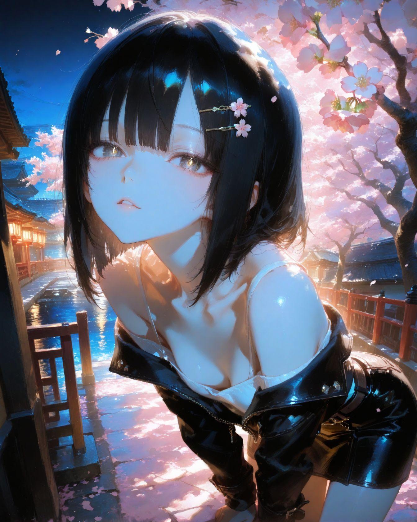 夜桜散歩