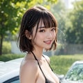洗車する れなちゃん 8枚目