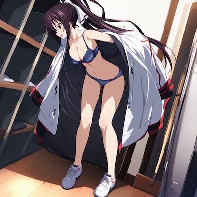 ホウキ着替え中