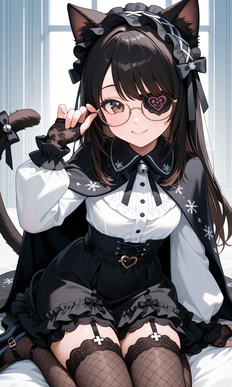 <うちの子ちゃん>眼帯×眼鏡ってアリ？ | の人気AIイラスト・グラビア