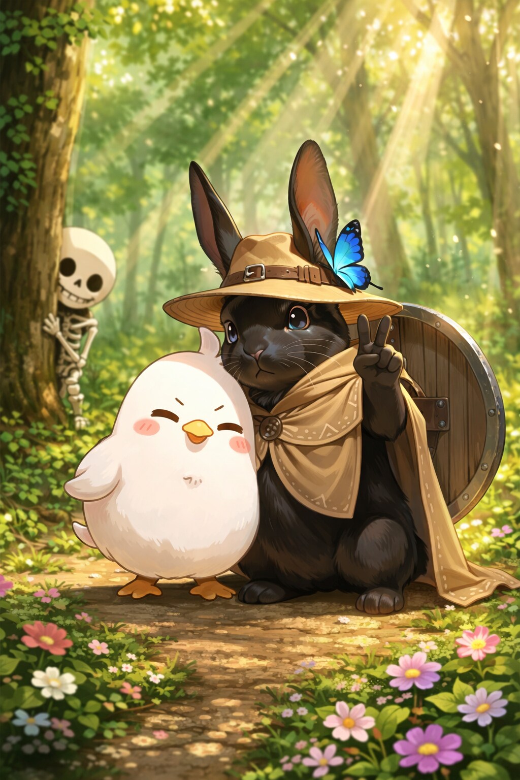 ちび姫の森で記念撮影。