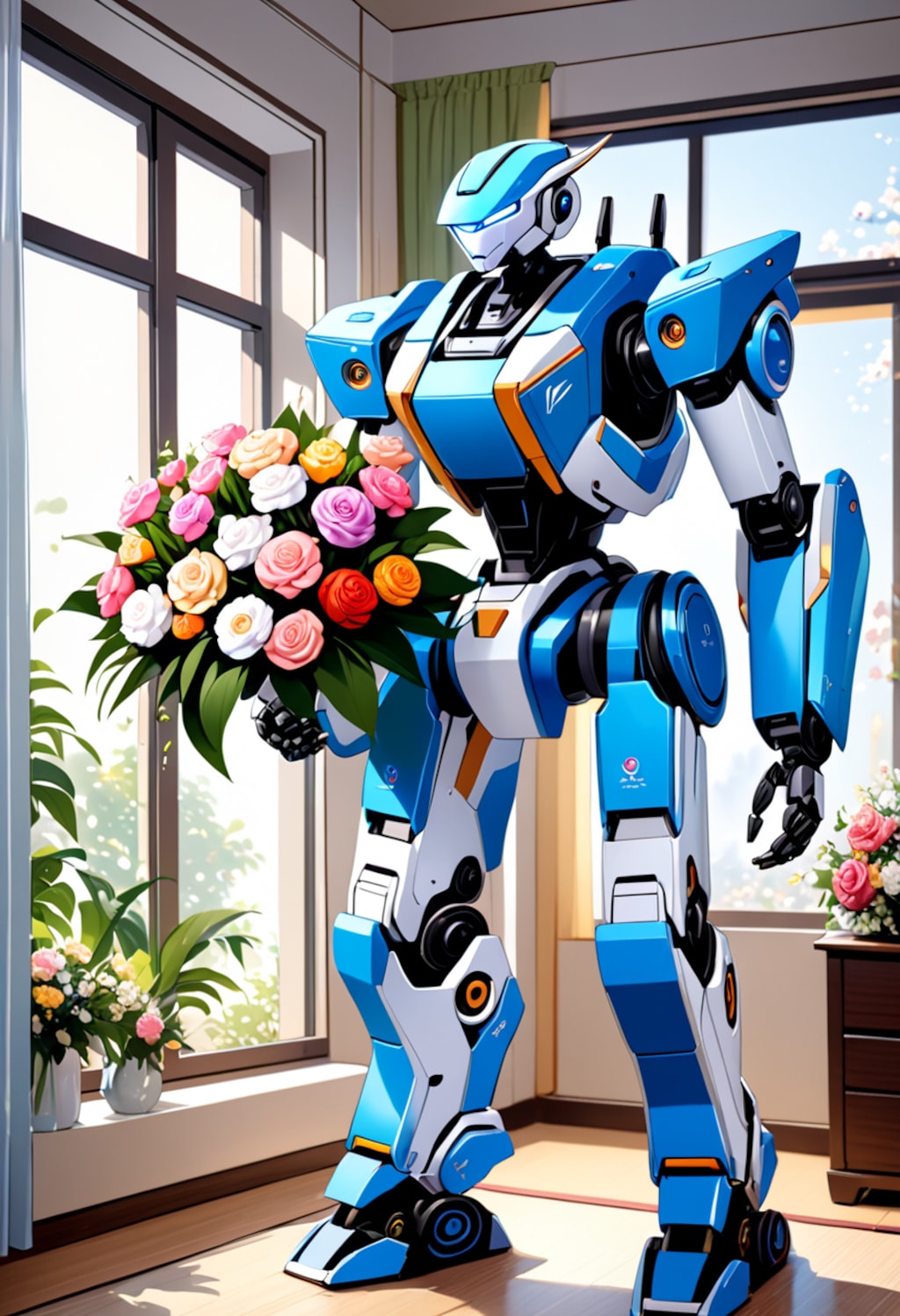 メカ #17　ロボにも花束を