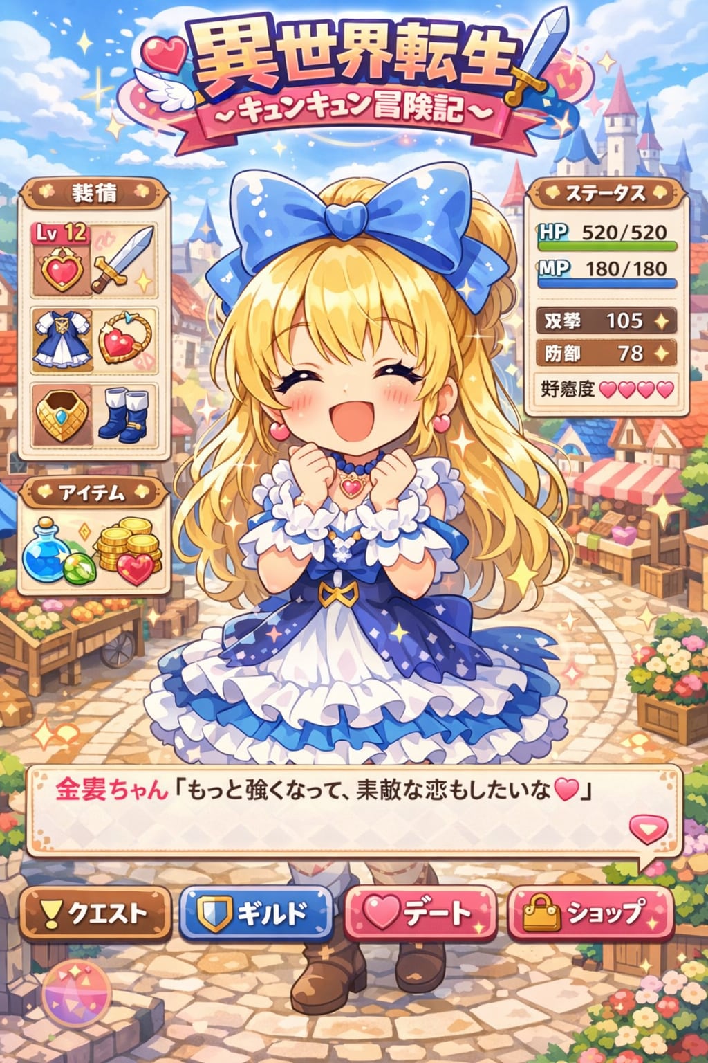 金髪ちゃんの異世界転生～キュンキュン冒険記～（スマホ版）