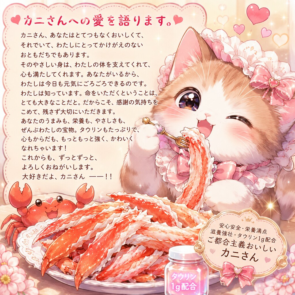 かにさんをあいしているんだな