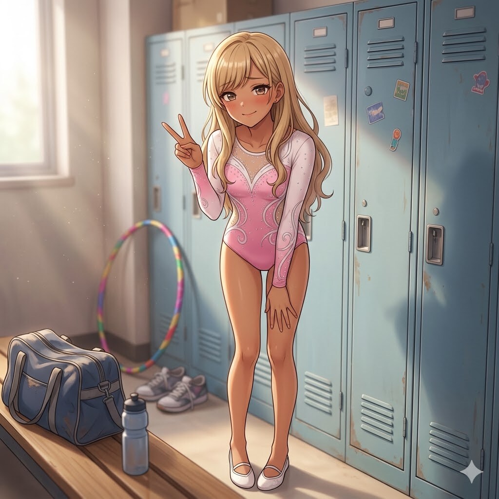 新体操部に入部したギャルちゃん😍