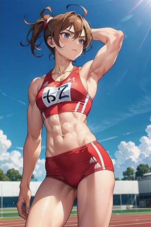 趣味が筋トレ！陸上部エース