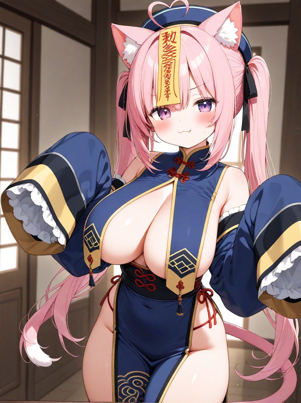 乳暖簾キョンシーコス猫ちゃん