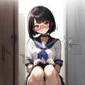 メガネ制服 2枚目