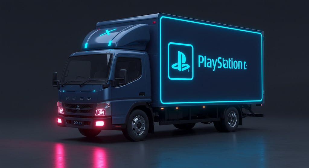 プレイステーションロゴ　三菱ふそうトラック