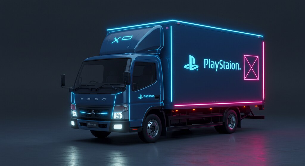 プレイステーションロゴ　三菱ふそうトラック