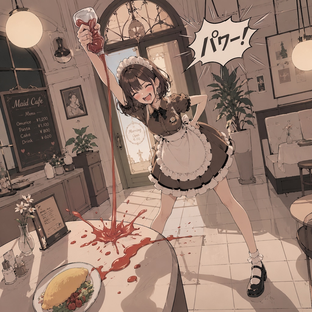 勢いは、あるメイドさん