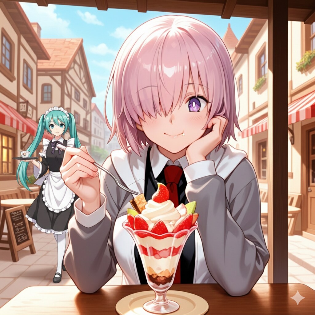 ウエイトレスしているミクさん４