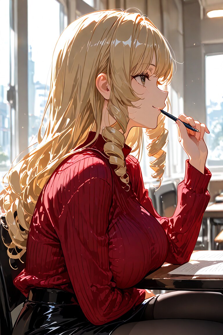 鉛筆を咥えて | の人気AIイラスト・グラビア