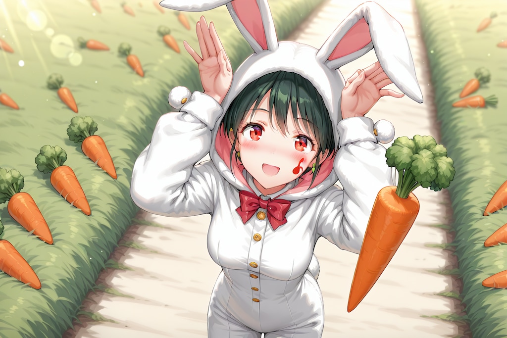 うさぎのコスプレ（モデル: QILIN）