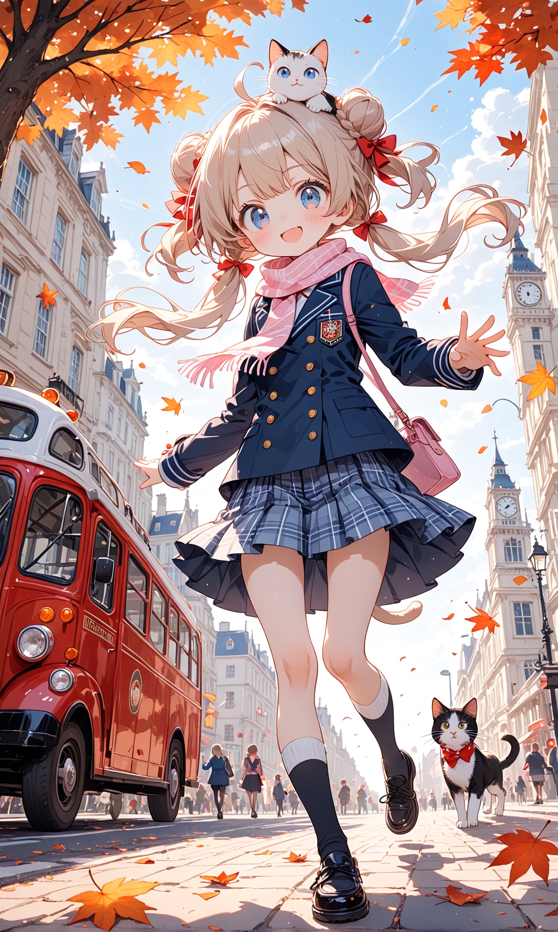 猫と散歩🍁 | の人気AIイラスト・グラビア