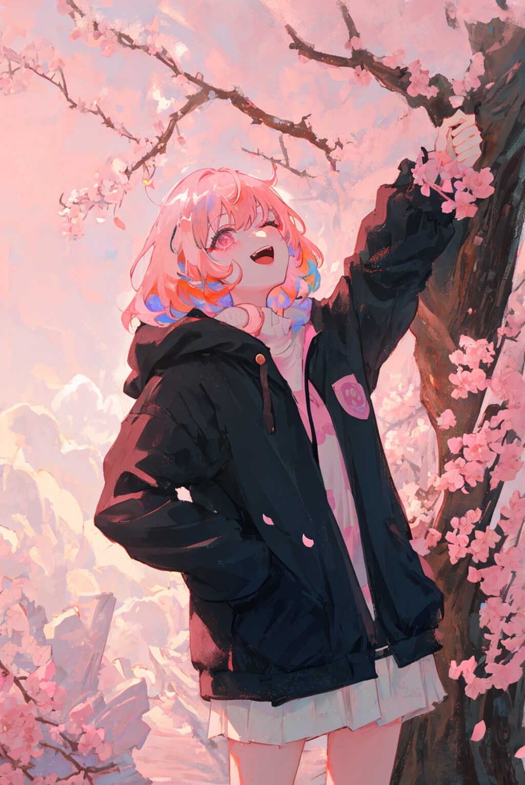 桜とjk