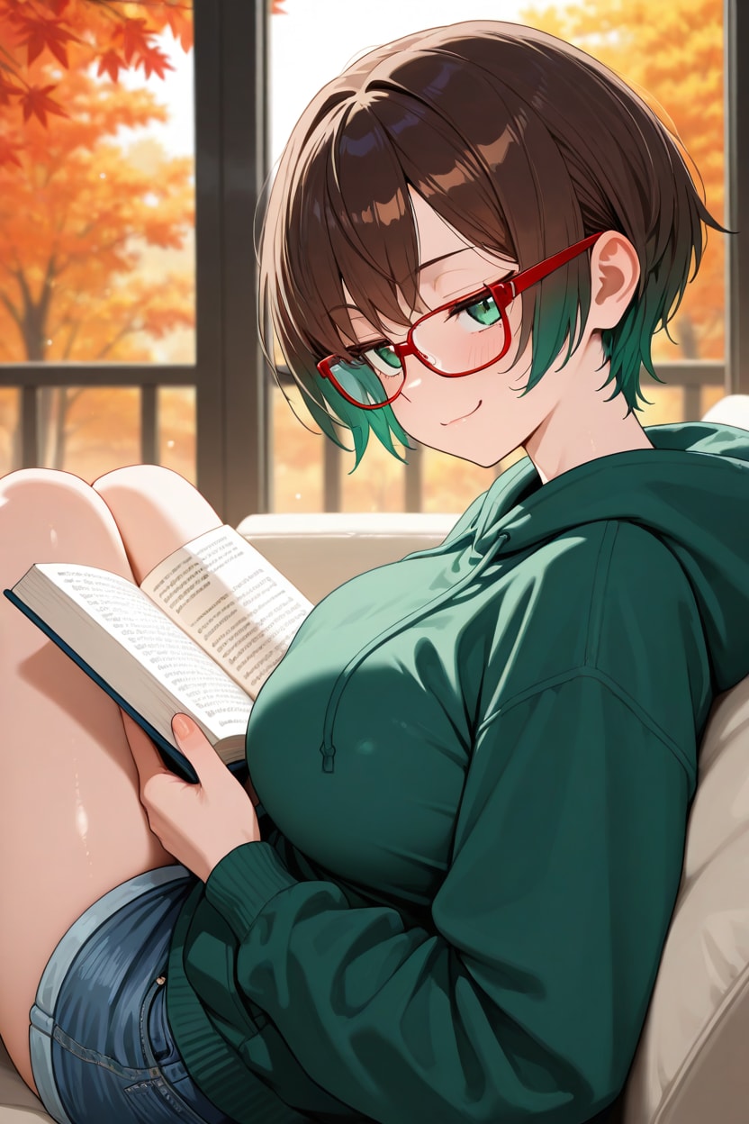 読書の秋ボーイッシュ！ | の人気AIイラスト・グラビア