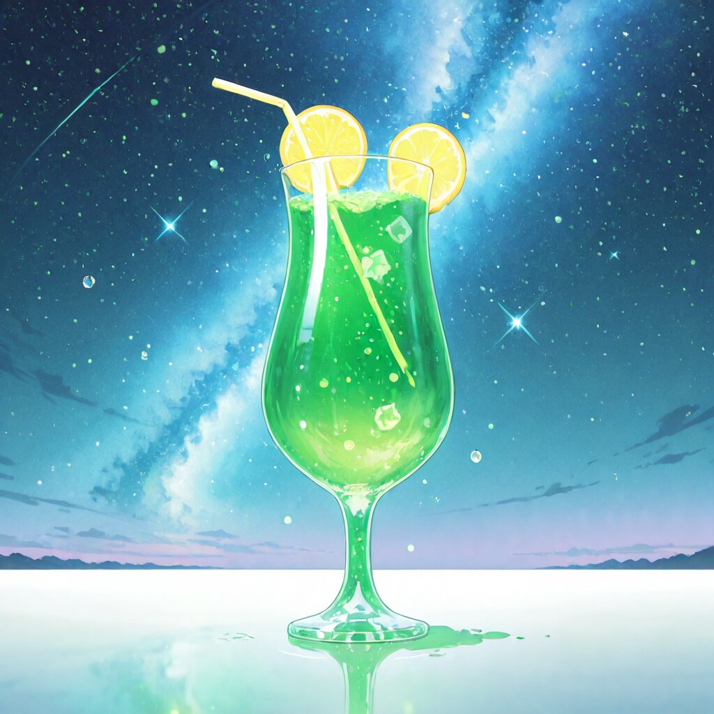 夜空に溶けるメロンソーダ