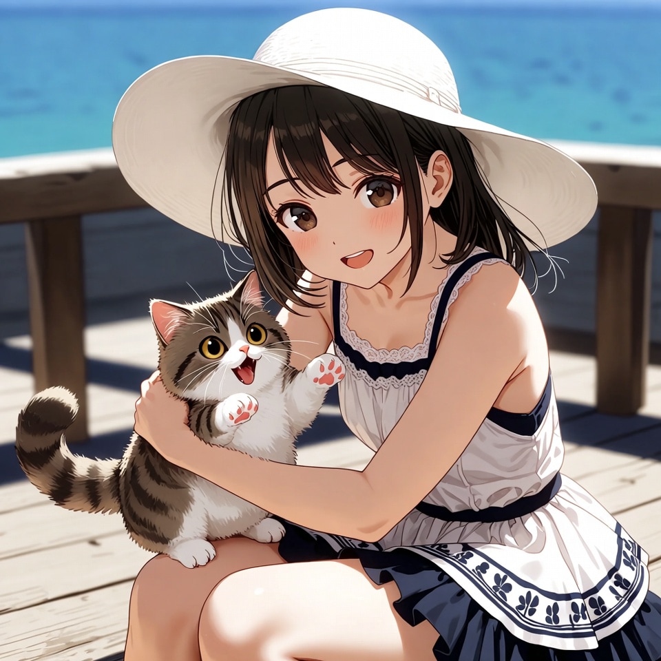 ねこと少女 | の人気AIイラスト・グラビア