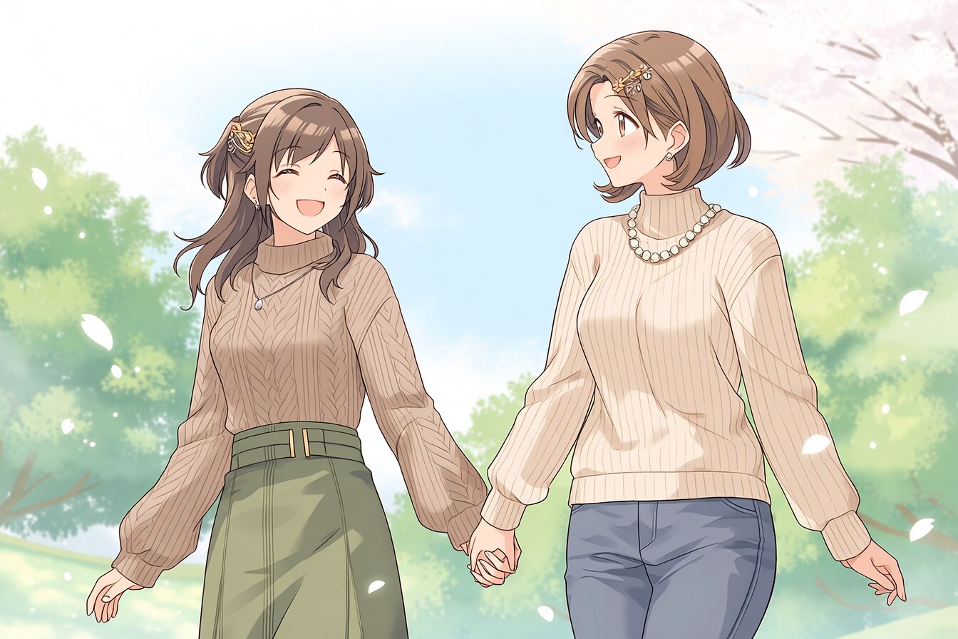 母と娘323 | の人気AIイラスト・グラビア