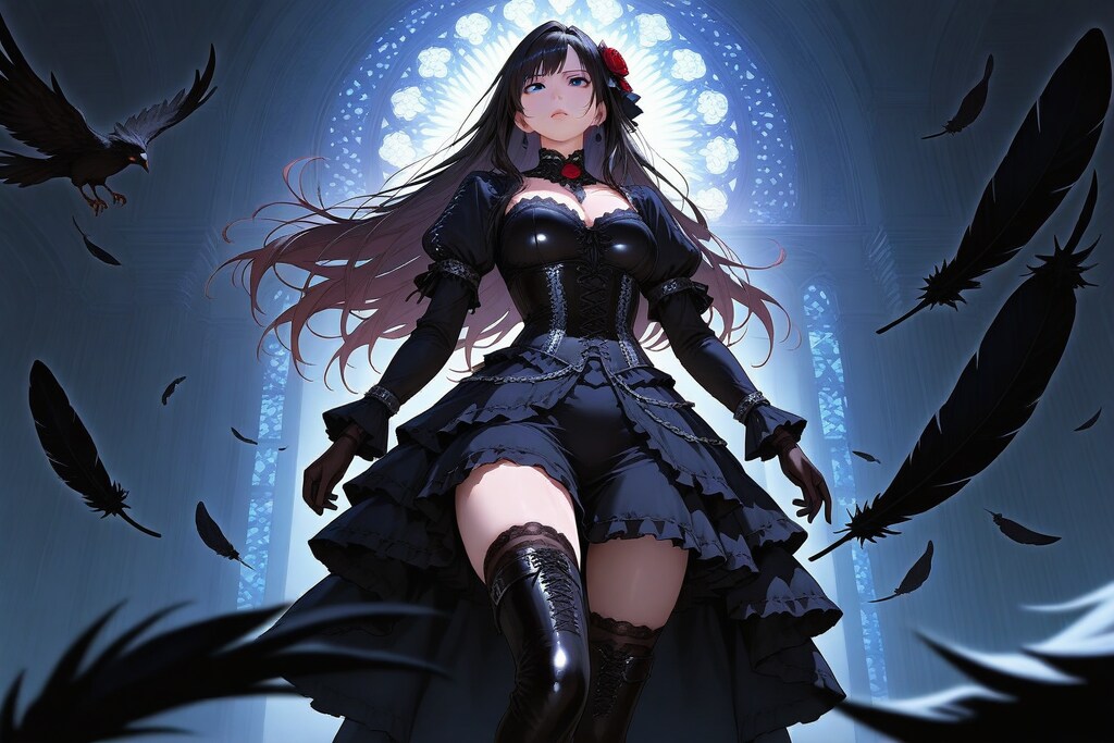 ハイッ！夜空の向こうからこんにちは！ 闇を纏ってあなたに微笑む“静かな情熱”が武器！黒羽ルナです！ 今日もあなたの心を影ごと照らします！