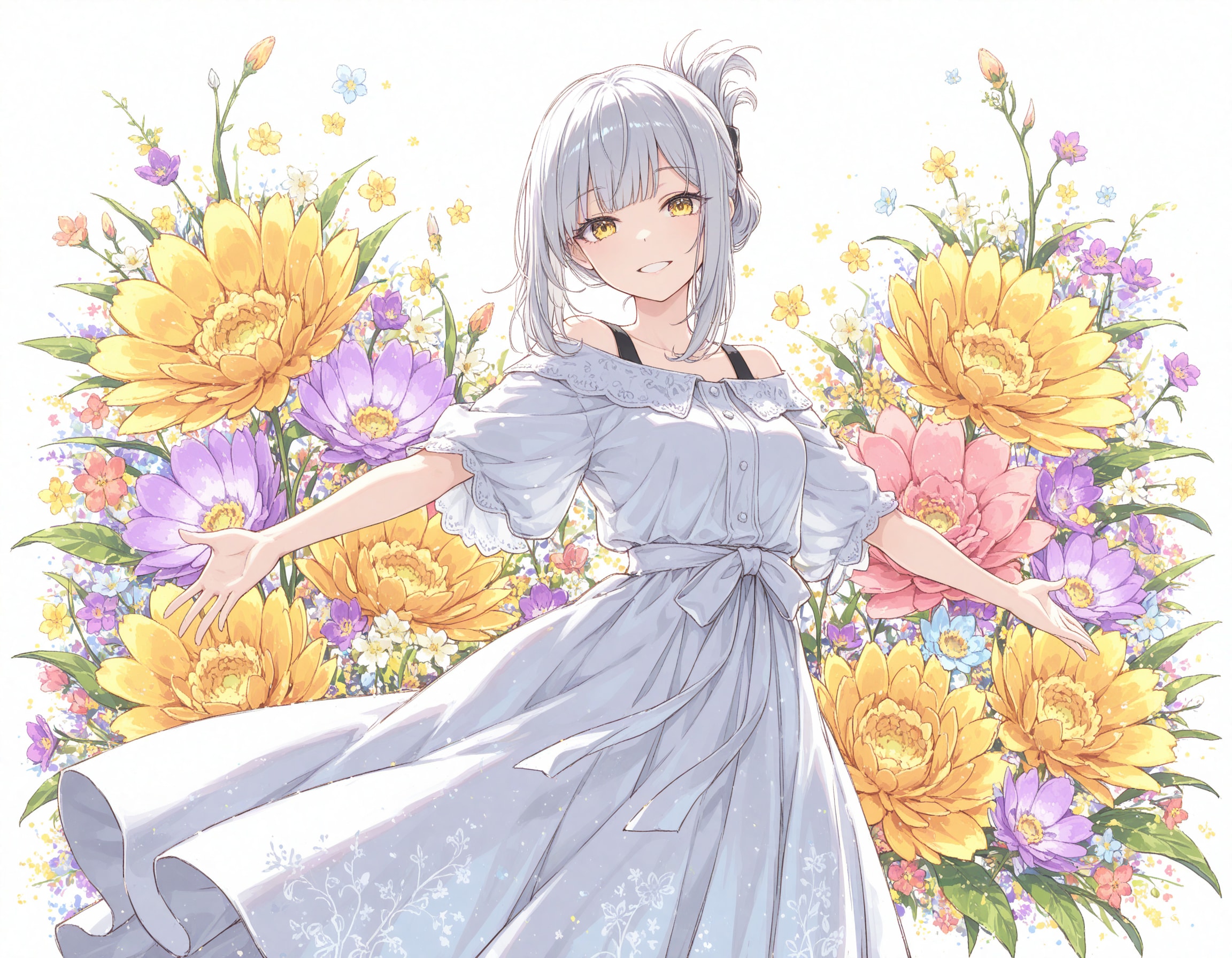 看板娘　flowers