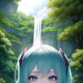 池のなかのミクさん 2枚目