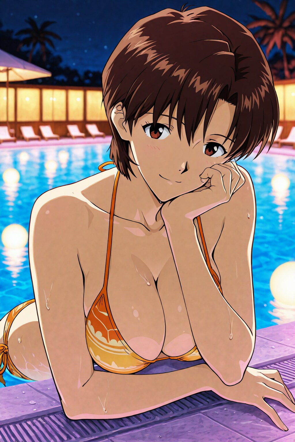 伊吹マヤのナイトプール休日👙🌃❤️