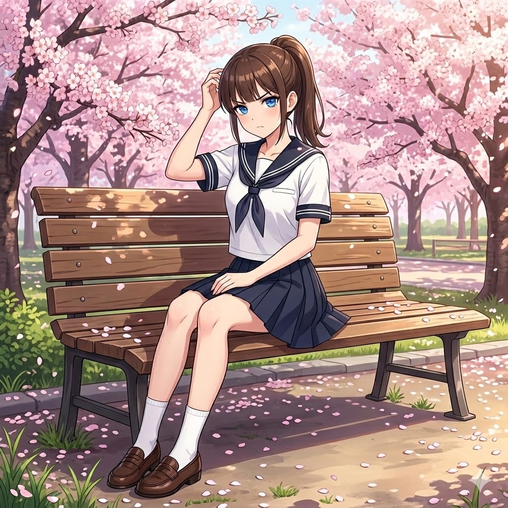 公園ベンチ | の人気AIイラスト・グラビア