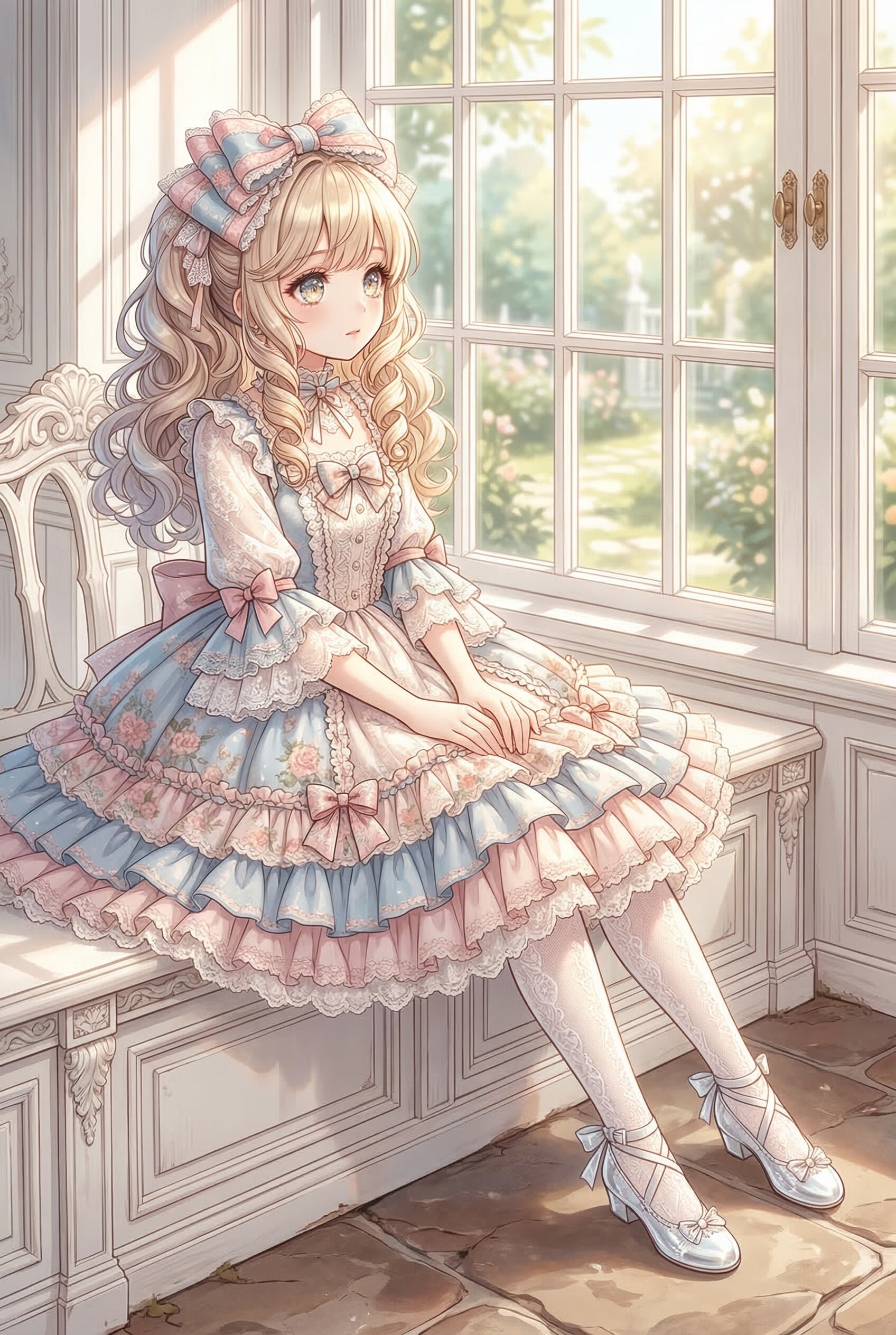 窓辺夢幻綺羅姫 | の人気AIイラスト・グラビア