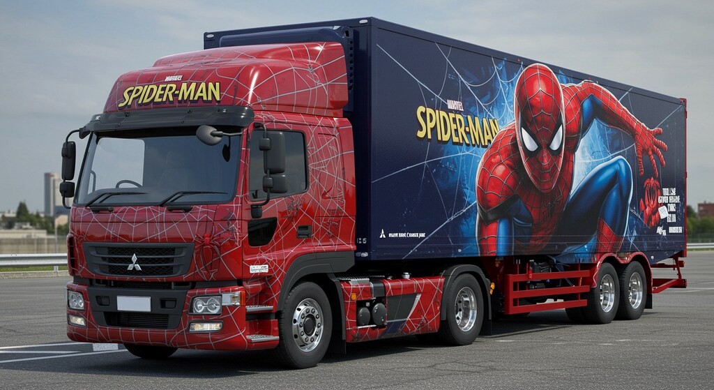 スパイダーマン三菱ふそうトラック